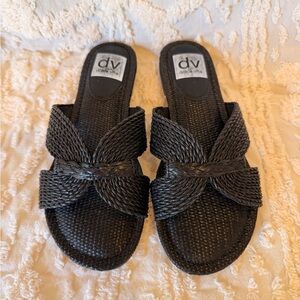DV by Dolce Vita Black Braided Slide Mules #508
